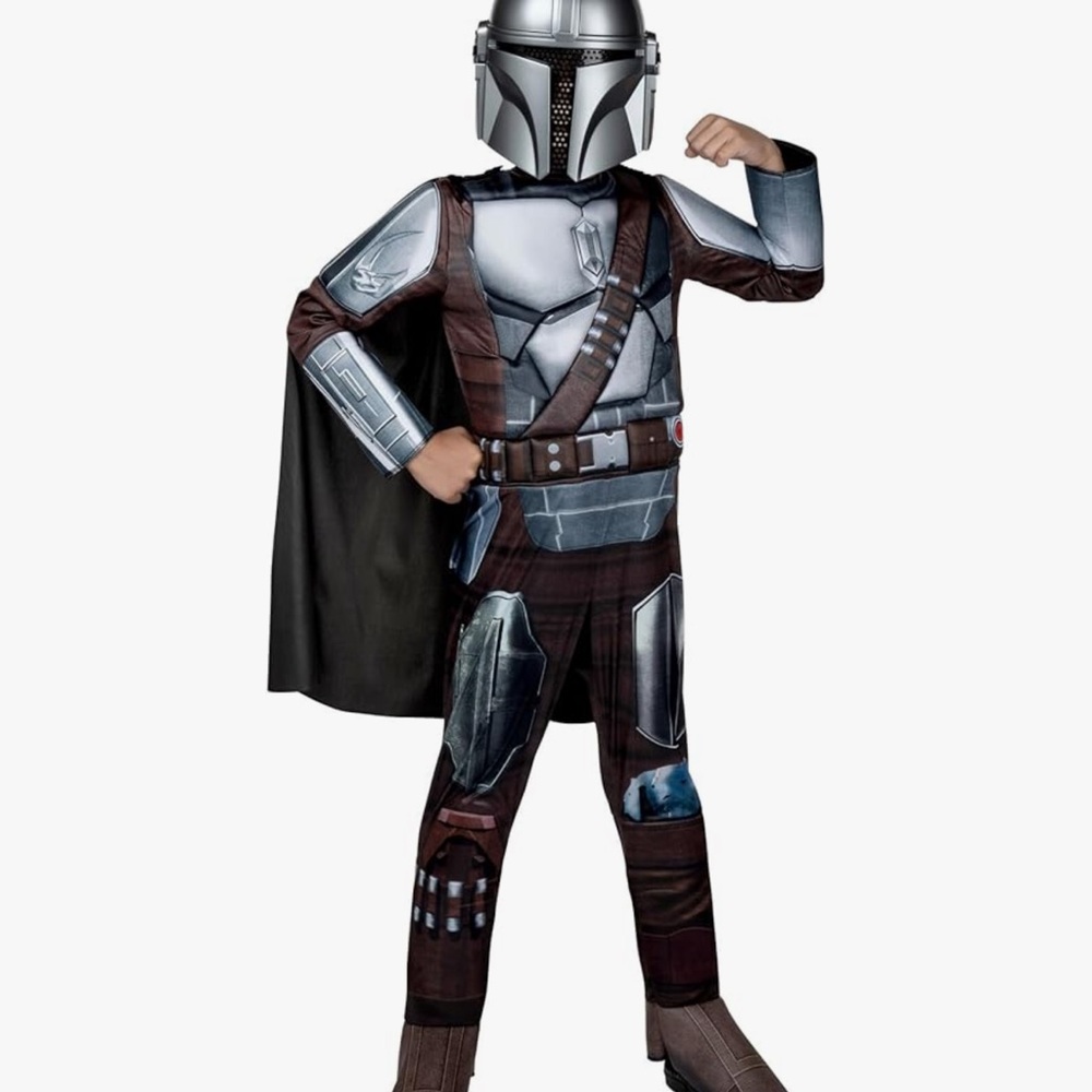 Kids Mandalorian Costume with Black Cape
